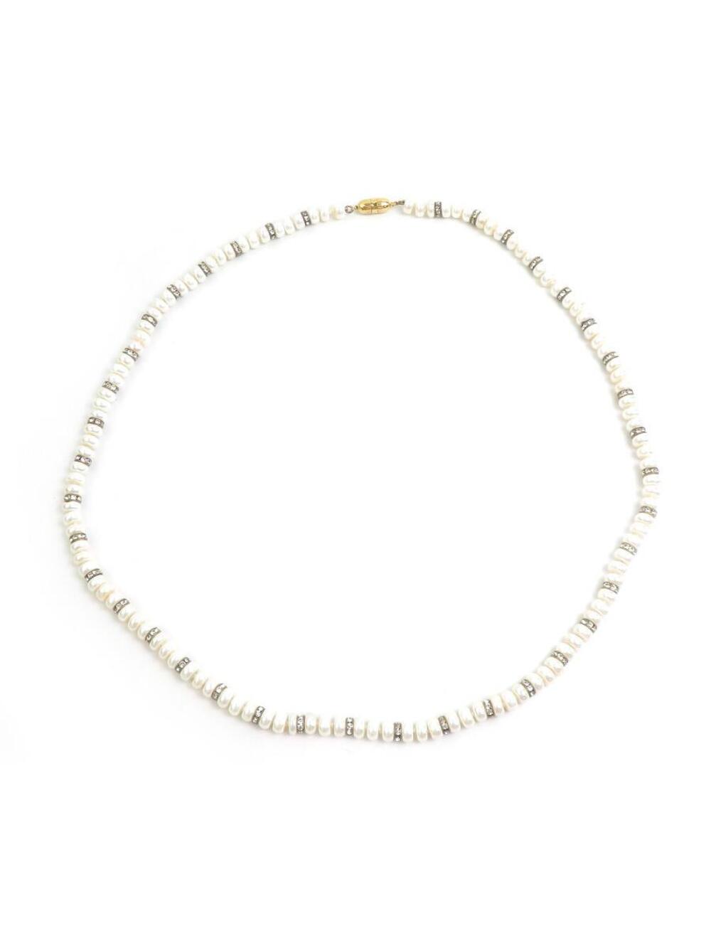 Auth Celine Necklace White Faux #312843C19B